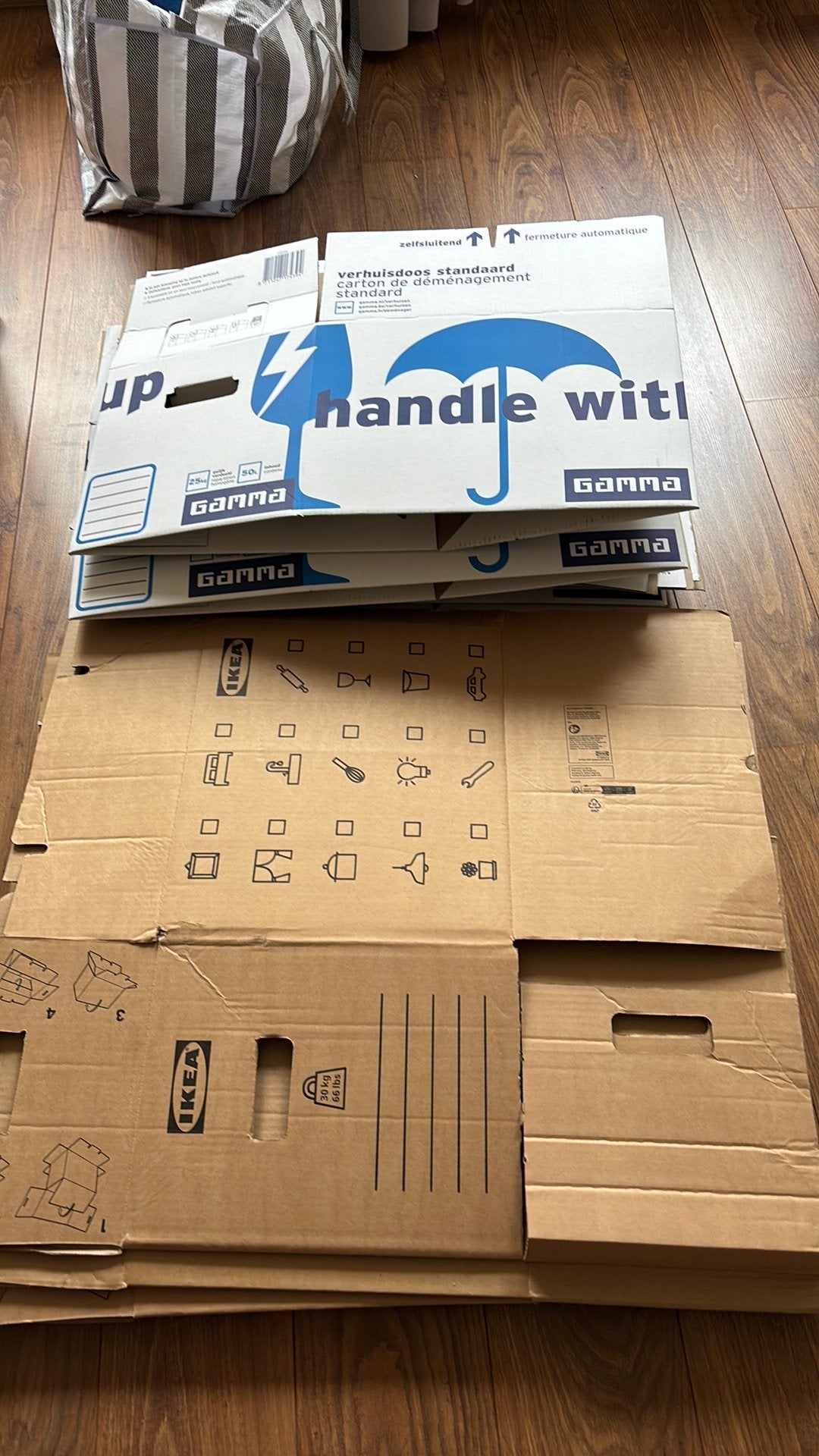 Moving box gamma x 10 Ikea x 5, Doe-het-zelf en Verbouw, Ophalen, Doos, Minder dan 35 cm, Minder dan 50 cm