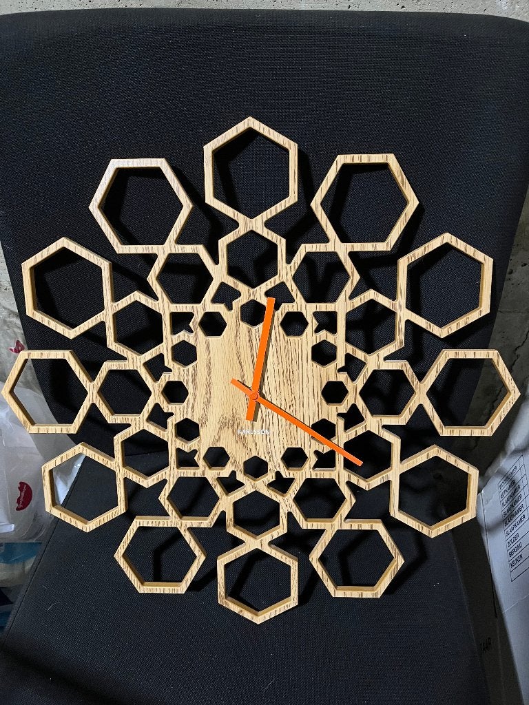 Mooie aparte klok uurwerk, Ophalen, Zo goed als nieuw, Wandklok