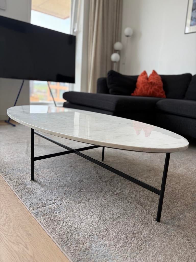 MADE Tiziana solide Marmeren salontafel, Ophalen, Overige materialen, Gebruikt, 100 tot 150 cm
