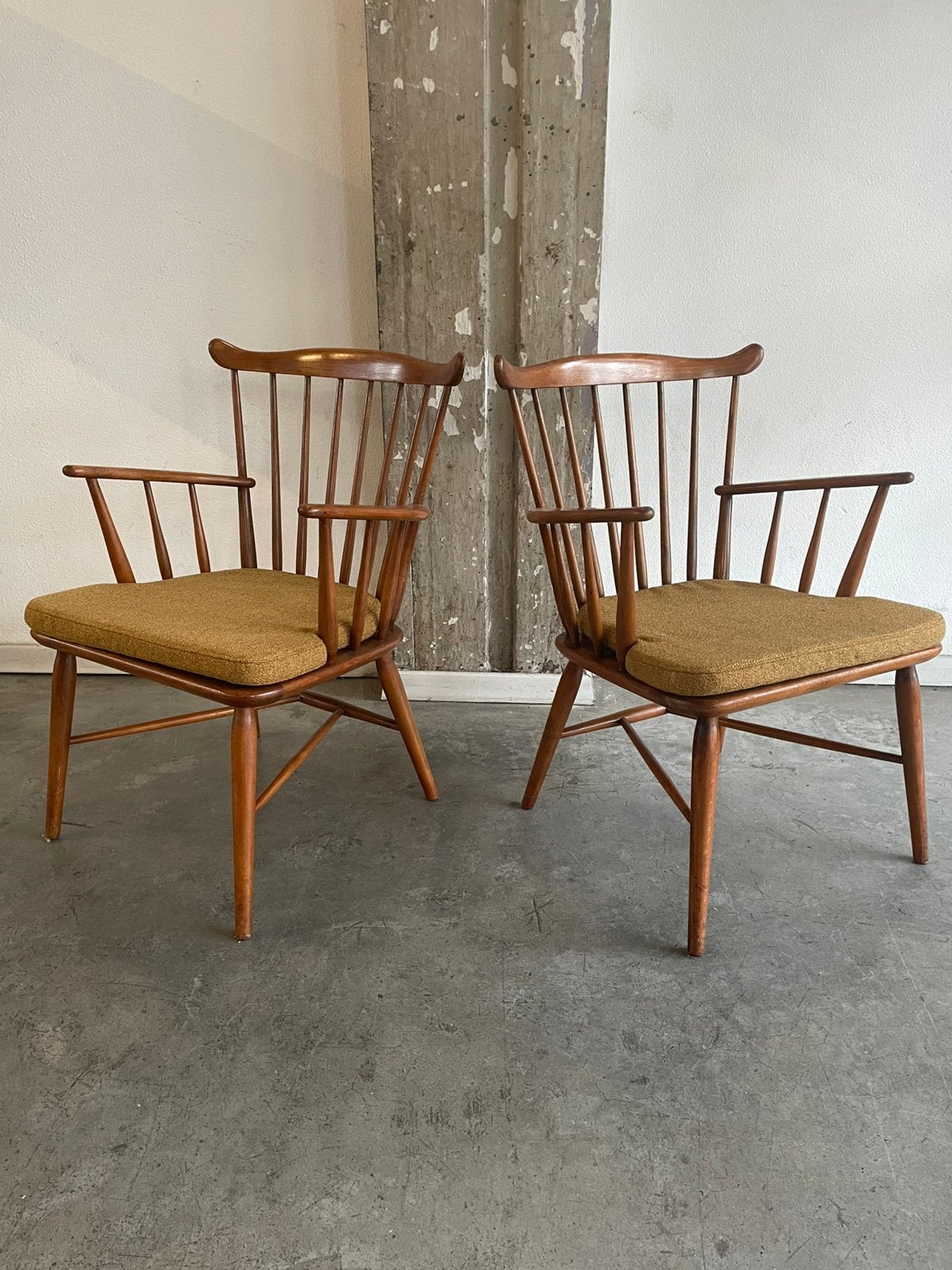 2 Børge Mogensen fauteuiltjes vintage jaren 50 60, Ophalen, ., Zo goed als nieuw, .