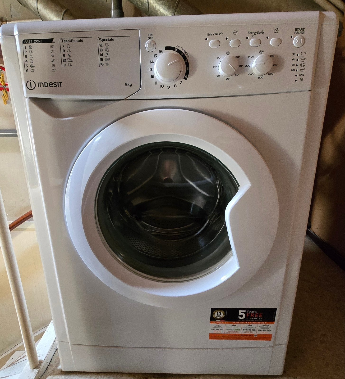 Indesit wasmachine EWC 51451, Witgoed en Apparatuur, Wasmachines, Ophalen, 1200 tot 1600 toeren, Gebruikt, 4 tot 6 kg