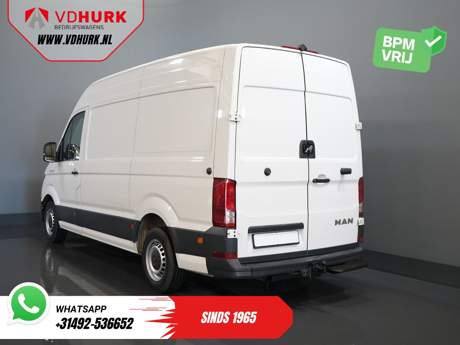 MAN TGE 3.140 140 pk 2.0 TDI DSG Aut. L3H3 EXPORT 270GrDeure, Auto's, Bestelauto's, Stof, Gebruikt, 4 cilinders, Wit