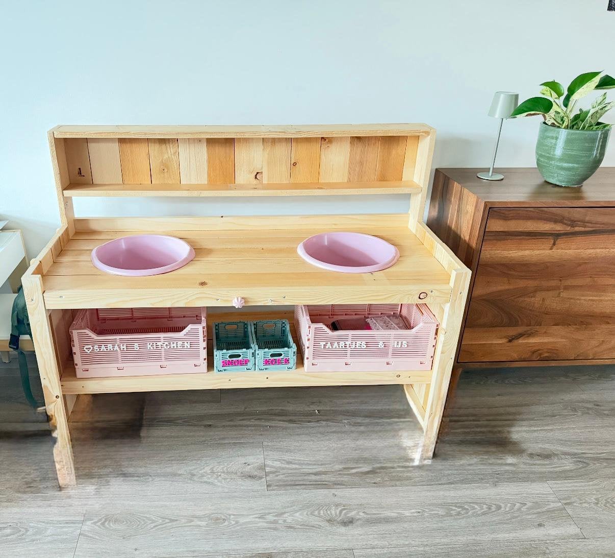 Kinderkeuken, modderkeuken, speelkeuken op maat genaakt., Kinderen en Baby's, Ophalen, Nieuw, Hout, Speelkeuken