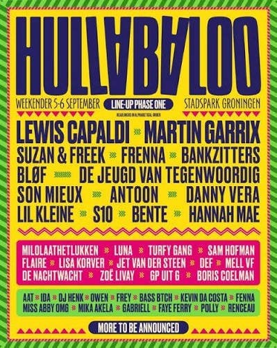 Tickets hullaballoo festival, Tickets en Kaartjes, Twee personen, Meerdaags
