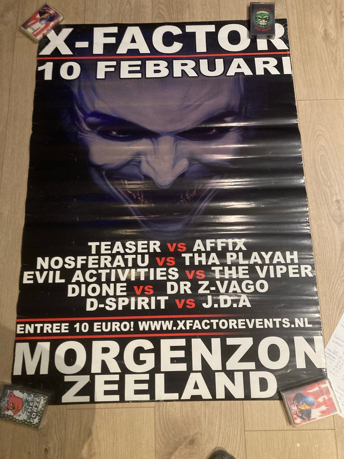 Poster X-Factor Hardcore Gabber, Ophalen of Verzenden, A1 t/m A3, Muziek, Rechthoekig Staand