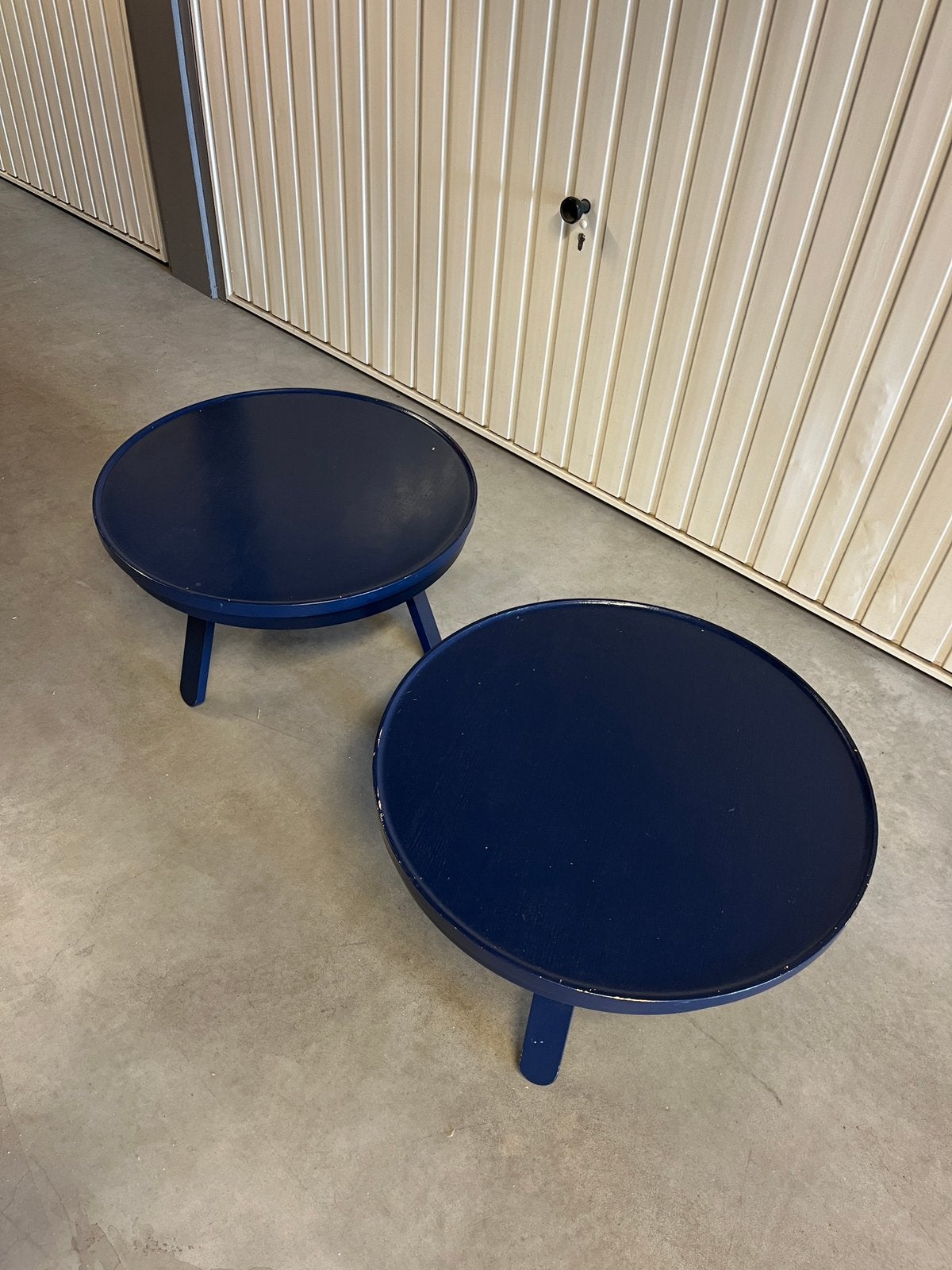 Woodendot bijzettafel, Huis en Inrichting, Tafels | Bijzettafels, Minder dan 55 cm, Rond, Zo goed als nieuw, Ophalen