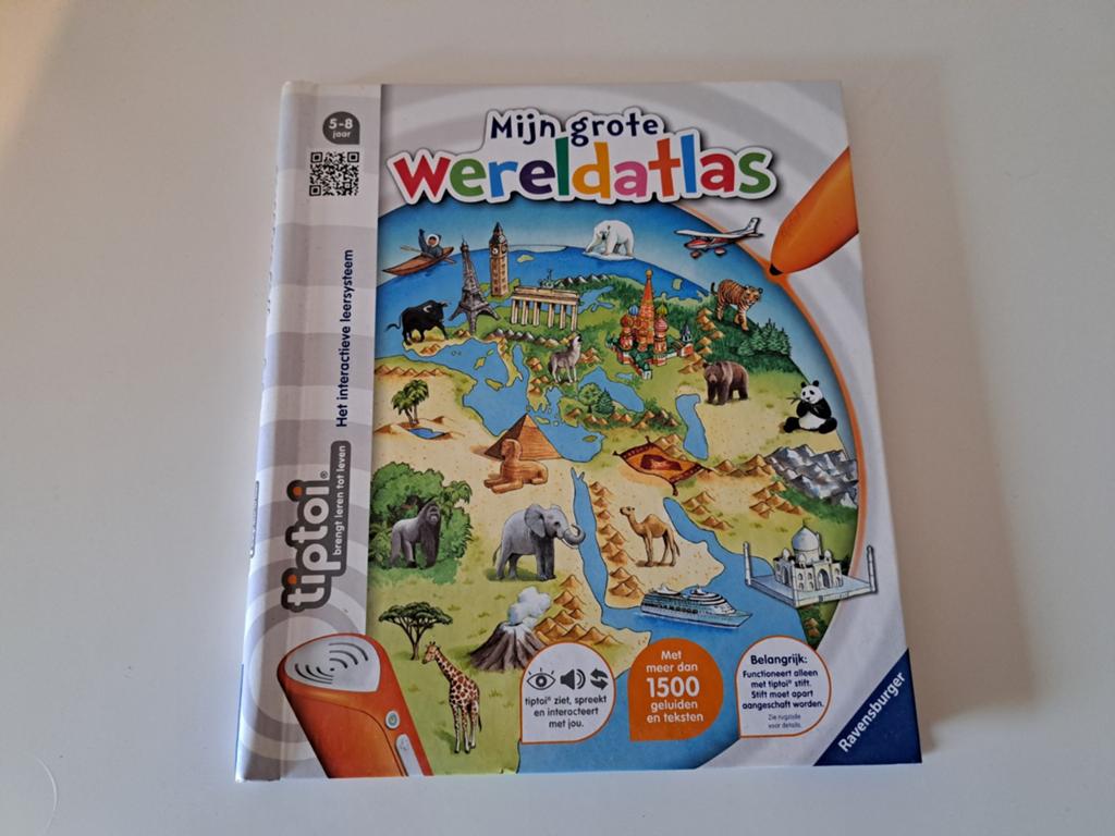 Tiptoi Mijn Grote Wereldatlas - Interactief Leersysteem, Ophalen of Verzenden, Zo goed als nieuw