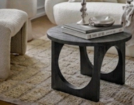 Bloomingville Salontafel - Zwart Mangohout (scherp geprijsd), Ophalen, 50 tot 100 cm, Rond, 50 tot 100 cm