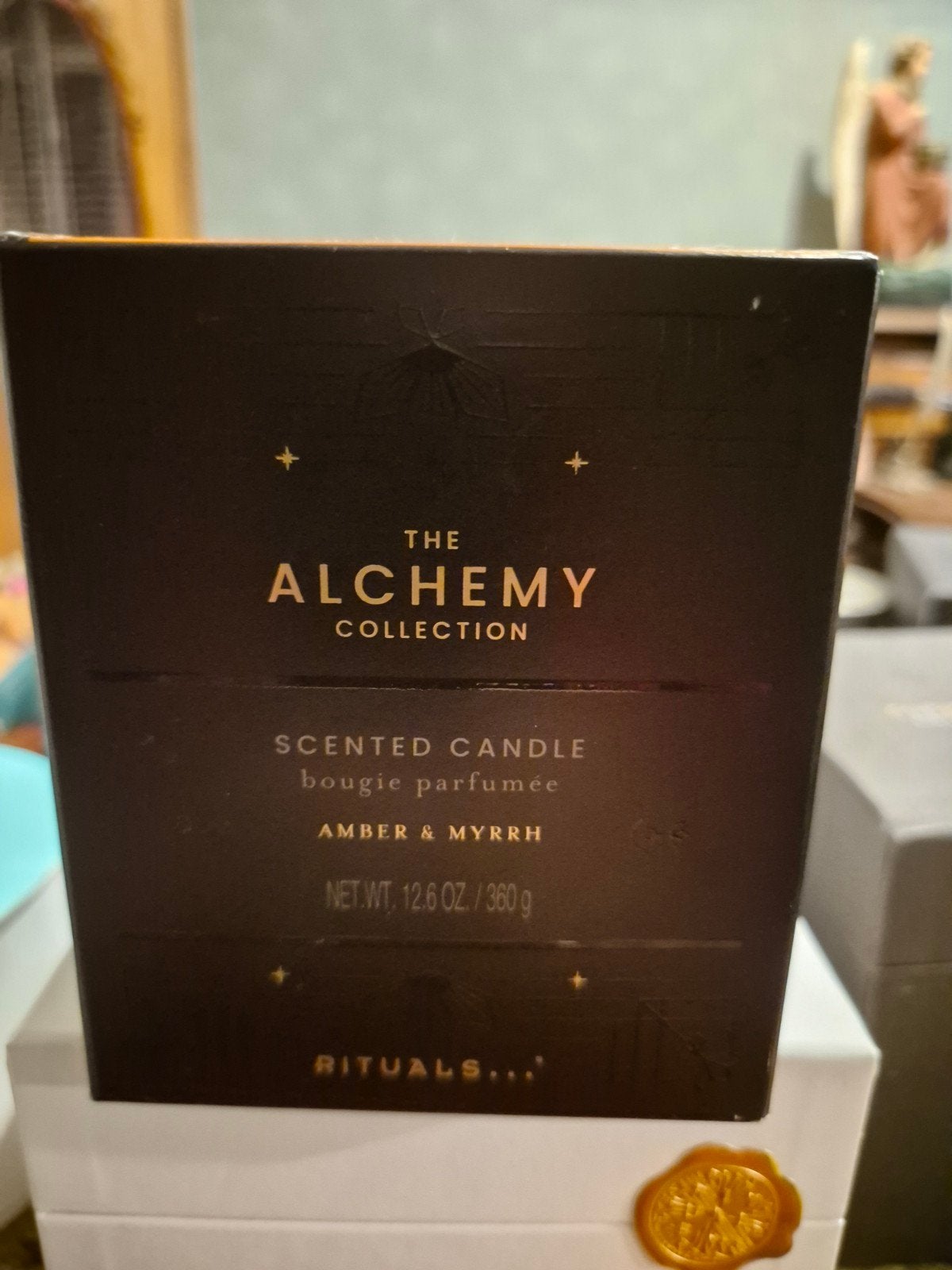 Rituals The Alchemy Collection Scented Candle Amber & Myrrh, Zwart, Ophalen of Verzenden, Rituals, Kaars