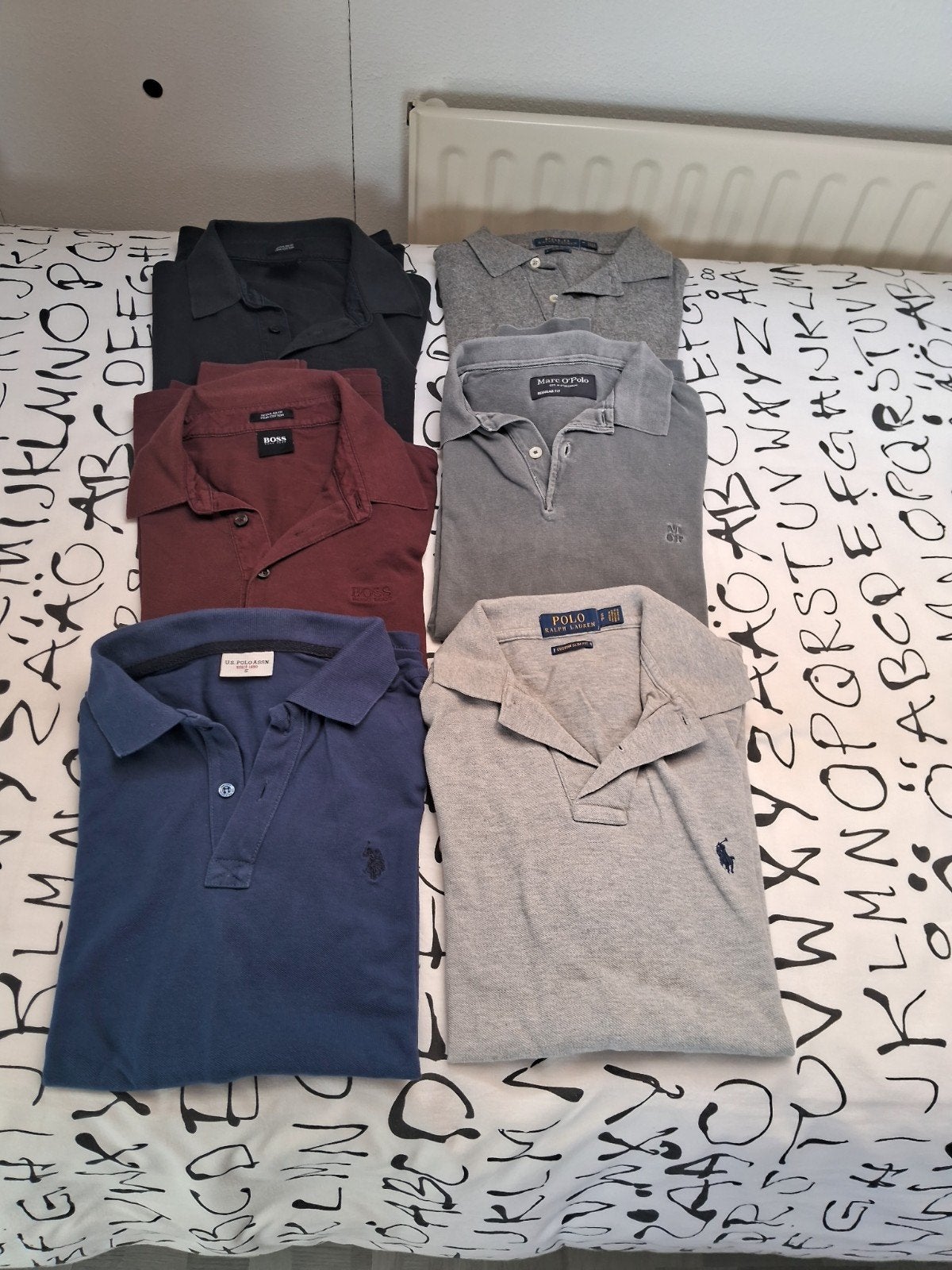 6 heren polo's lange mauwen, Kleding | Heren, Overhemden, Ophalen, Zo goed als nieuw