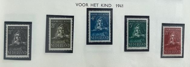 1941 Postfris 5x Kinderzegels NVPH 397#401, Postzegels en Munten, Postzegels | Nederland, Ophalen of Verzenden, Na 1940, Postfris