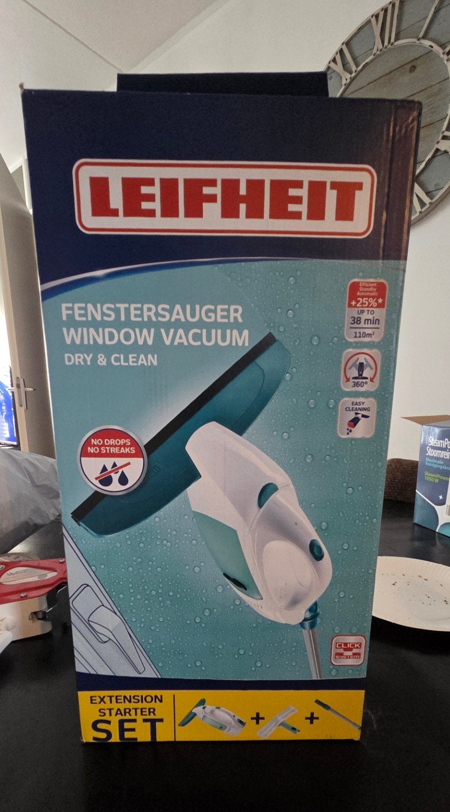 Leifheit Dry & Clean ruitenreiniger, Huis en Inrichting, Ophalen of Verzenden