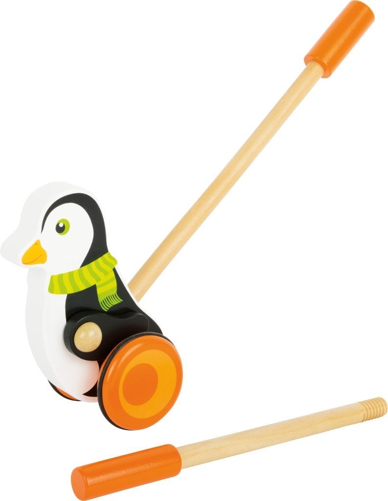 Houten duwfiguur pinguïn, Achimer Str. 5, 27755 Delmenhorst, Duitsland, Kraamcadeau, Legler, Info@hopsa.nl