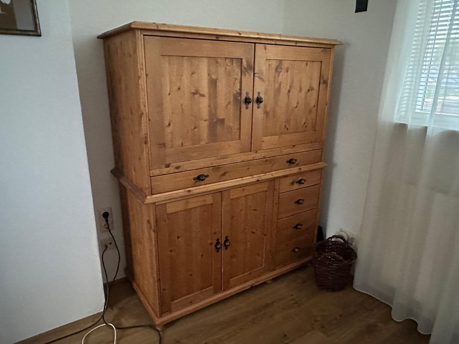 Massief houten secretaire / computerkast, Huis en Inrichting, Kasten | Computermeubels, Gebruikt, 70 tot 120 cm, Ophalen of Verzenden