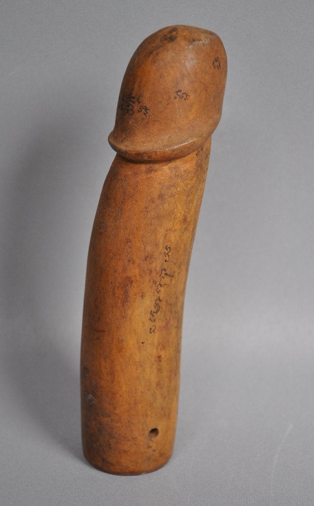 Thaise Palad Khik – Houten  phallus amulet, Ophalen of Verzenden