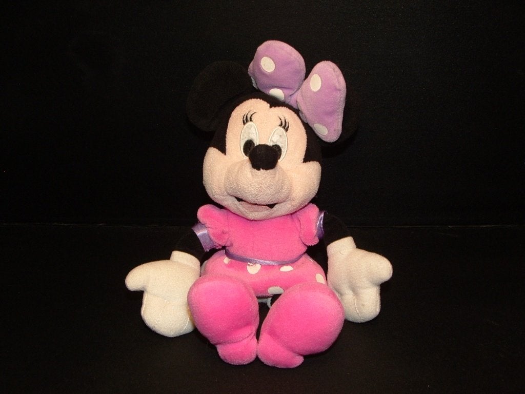 DISNEY MUIS MINNIE MOUSE VELOURS ZWART MET HUIDSKLEU, Ophalen of Verzenden, Nieuw, Overige typen