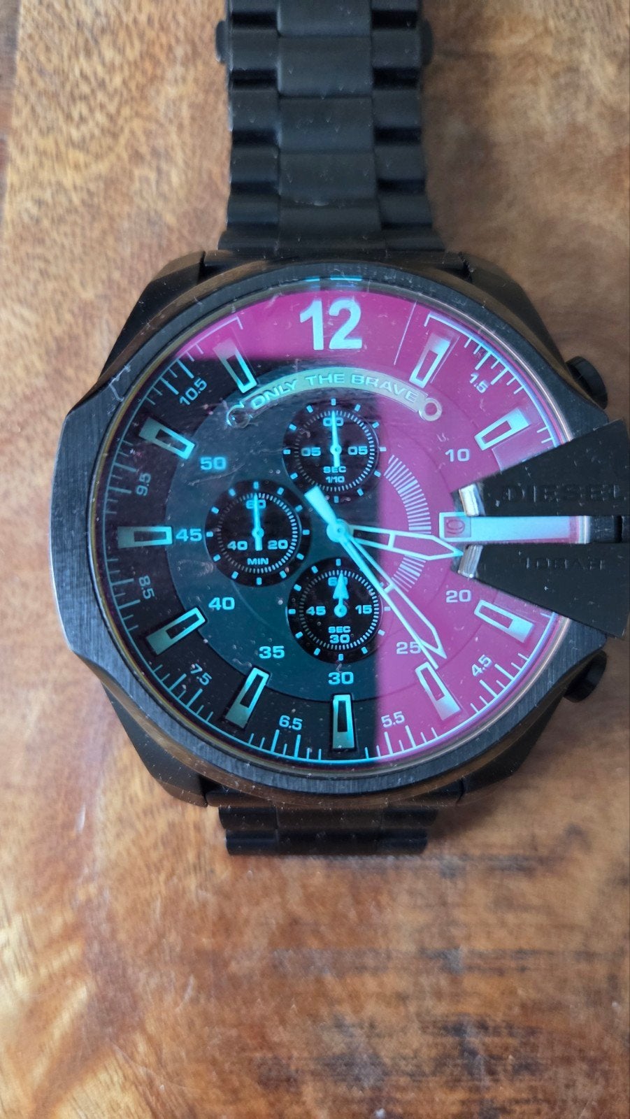 Diesel Only The Brave Herenhorloge - Zwart Staal, Staal, Polshorloge, Zo goed als nieuw, Ophalen
