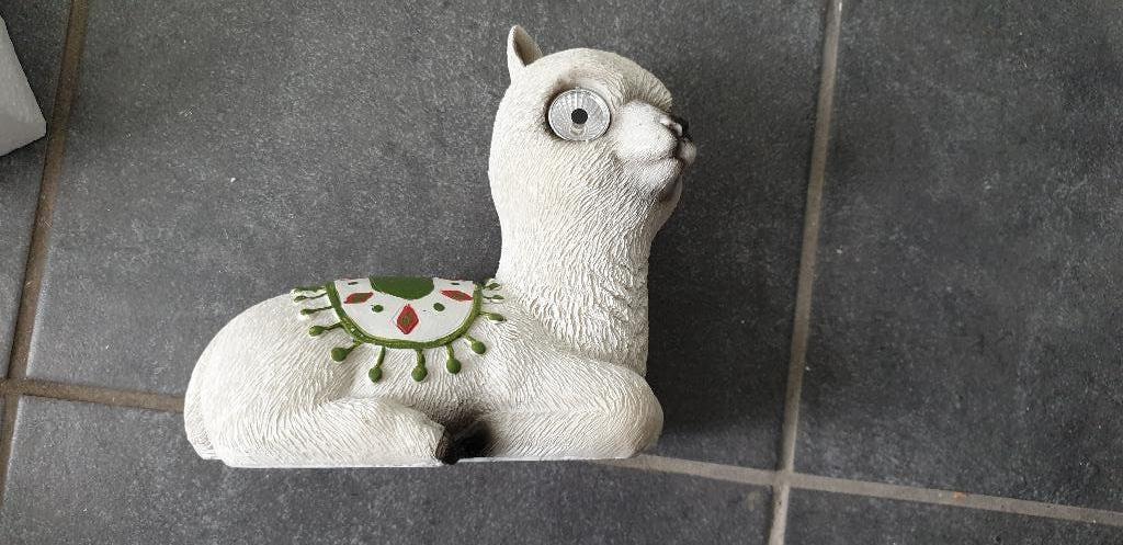 beeld solar alpaca lama nieuw wit of bruin, Ophalen of Verzenden, Nieuw, Dier