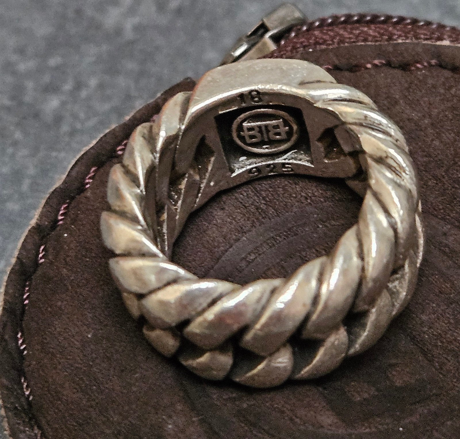 Buddha to Buddha Ring Zilveren Schakelring Maat 18, 18 tot 19, Ophalen of Verzenden, Zo goed als nieuw, Dame of Heer