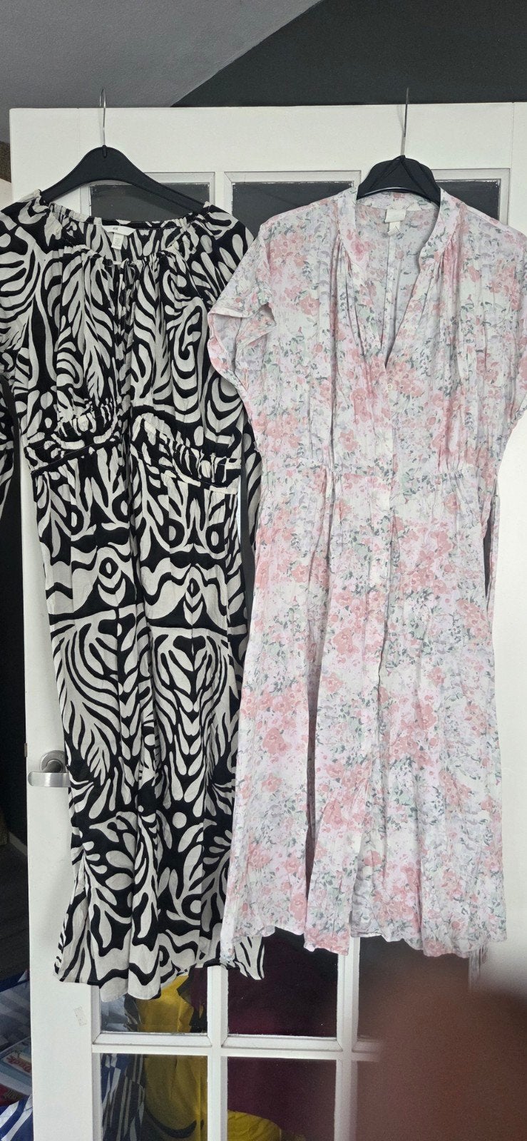 H&M Zwart-witte jurk met patroon, Ophalen of Verzenden