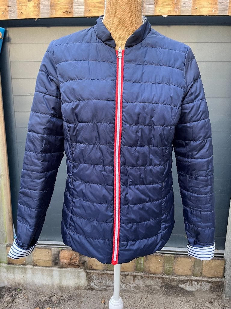 zgan omkeerbare dames jas donker blauw mt.S, Maat 36 (S), Verzenden, Blauw, Onbekend