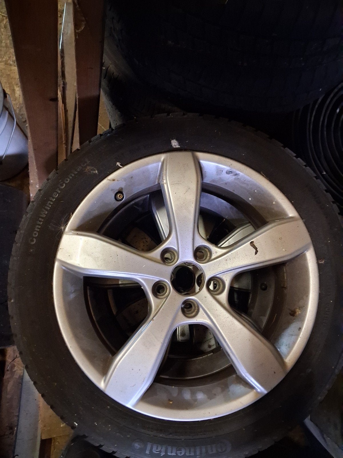 Audi 16 inch velgen met Continental winterbanden 195/50 R16, Ophalen of Verzenden