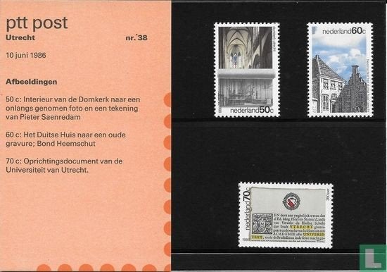 Postzegelmapje M38 Utrecht 1986 NL, Postzegels en Munten, Ophalen of Verzenden