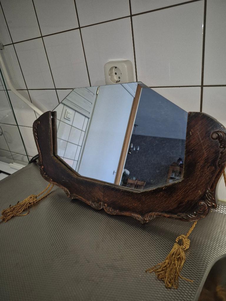 oude spiegel, Huis en Inrichting, Woonaccessoires | Spiegels, Ophalen, Minder dan 50 cm, Gebruikt, Minder dan 100 cm