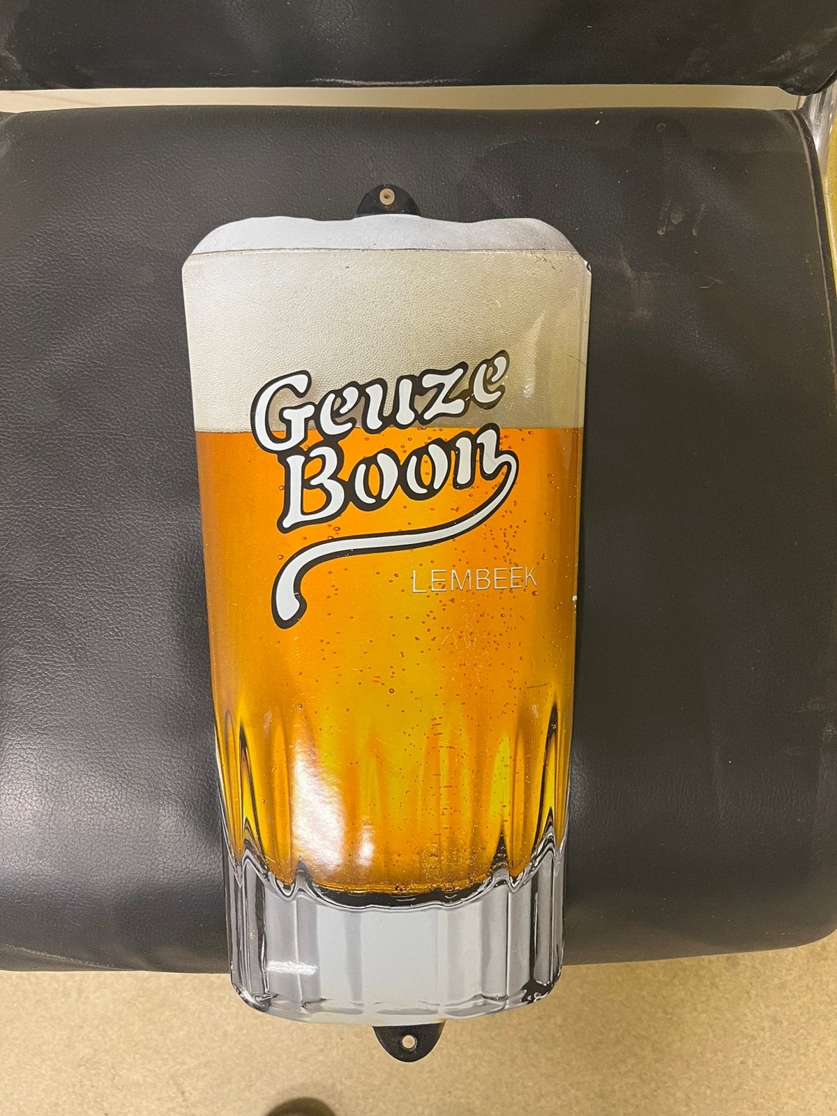 Geuze boon emaille reclame bord, Antiek en Kunst, Ophalen of Verzenden
