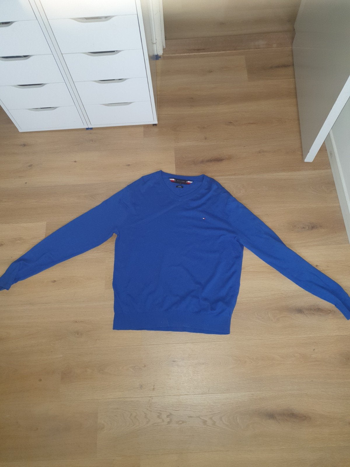 Tommy Hilfiger trui XL, blauw, katoen-wol blend, Blauw, Tommy Hilfiger, Maat 56/58 (XL), Ophalen of Verzenden