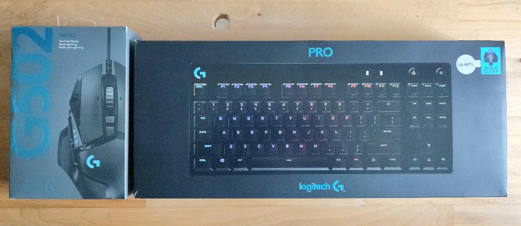 Logitech PRO toetsenbord + Hero G502 muis gaming combo, Gebruikt, Gaming toetsenbord, Ophalen of Verzenden, Qwerty