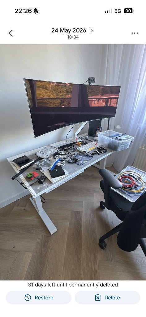 Secretlab Electric Standing Desk – Like New, Moving Sale, Huis en Inrichting, Ophalen, Metaal, Zo goed als nieuw, 70 cm