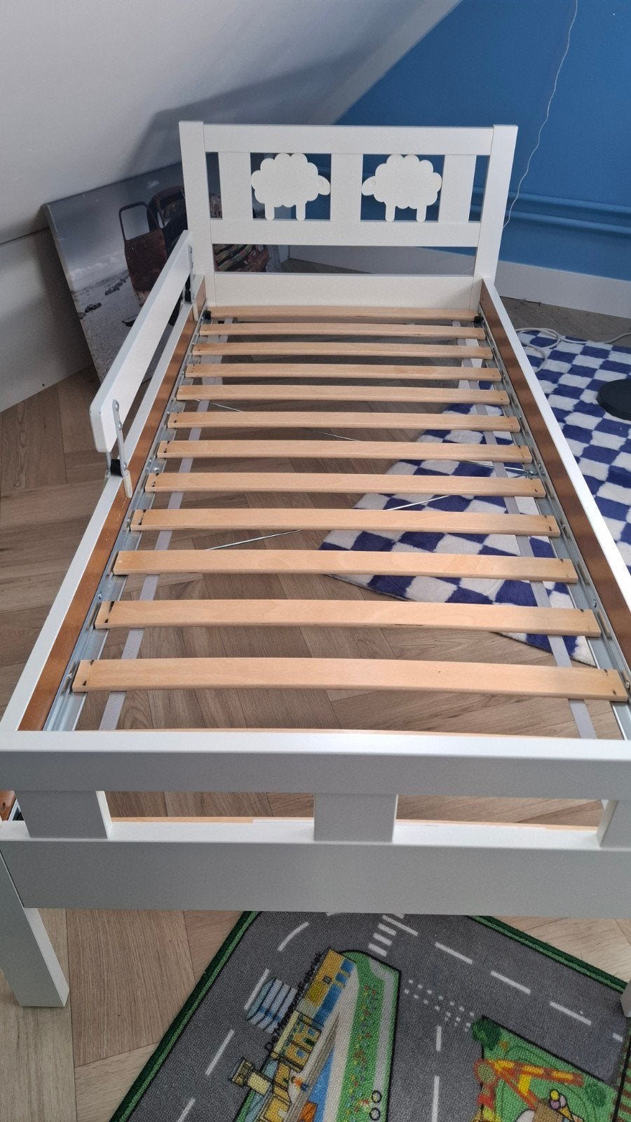 Peuterbed Ikea Kritter, Kinderen en Baby's, Kinderkamer | Bedden, Ophalen, Gebruikt, 140 tot 160 cm, 70 tot 85 cm