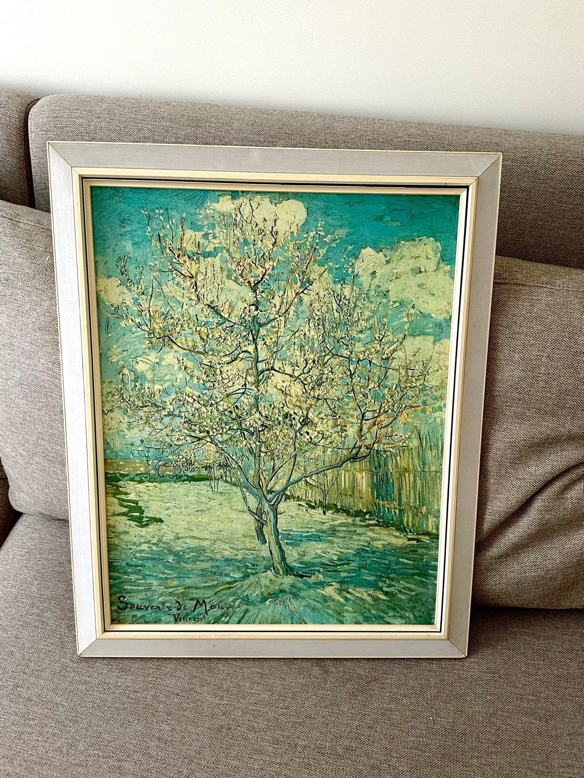 Vintage reproductie Van Gogh – Souvenir de Mauve ingelijst, Antiek en Kunst, Kunst | Schilderijen | Klassiek, Overige ondergronden