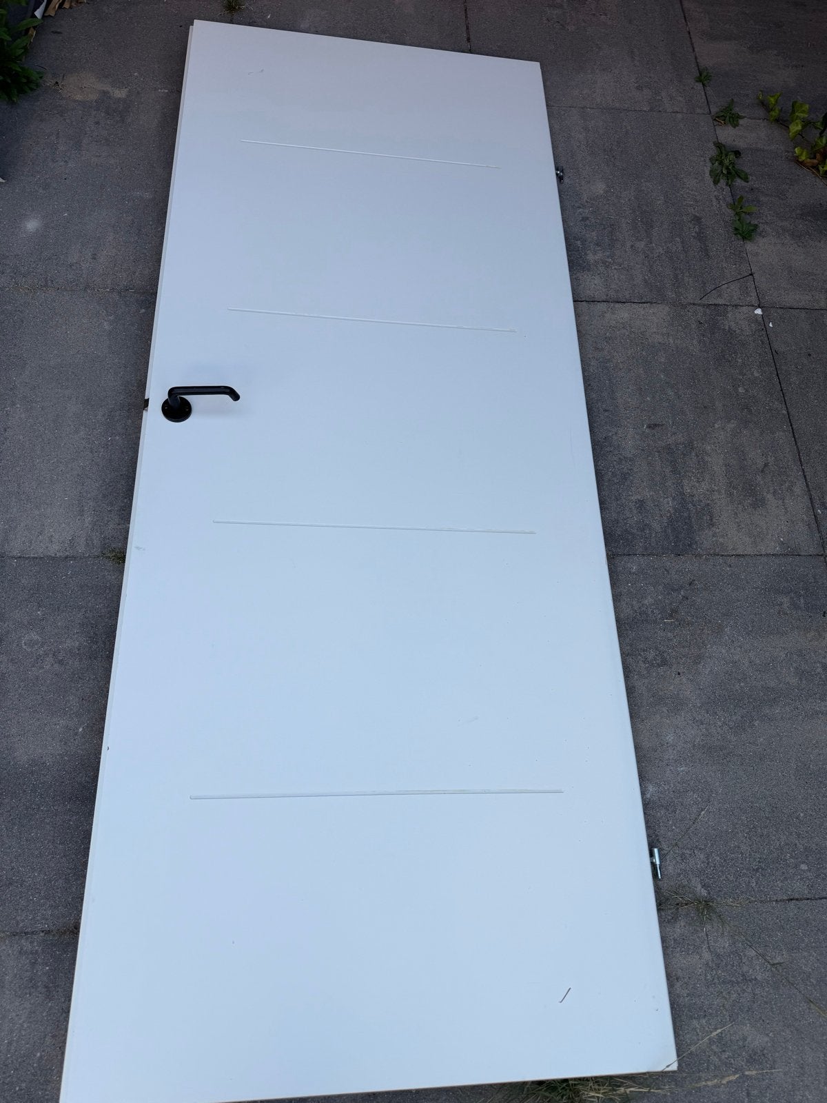 Witte binnendeur met handvat en kozijn - 210x85 cm, Doe-het-zelf en Verbouw, Ophalen, 80 tot 100 cm, Binnendeur, Zo goed als nieuw