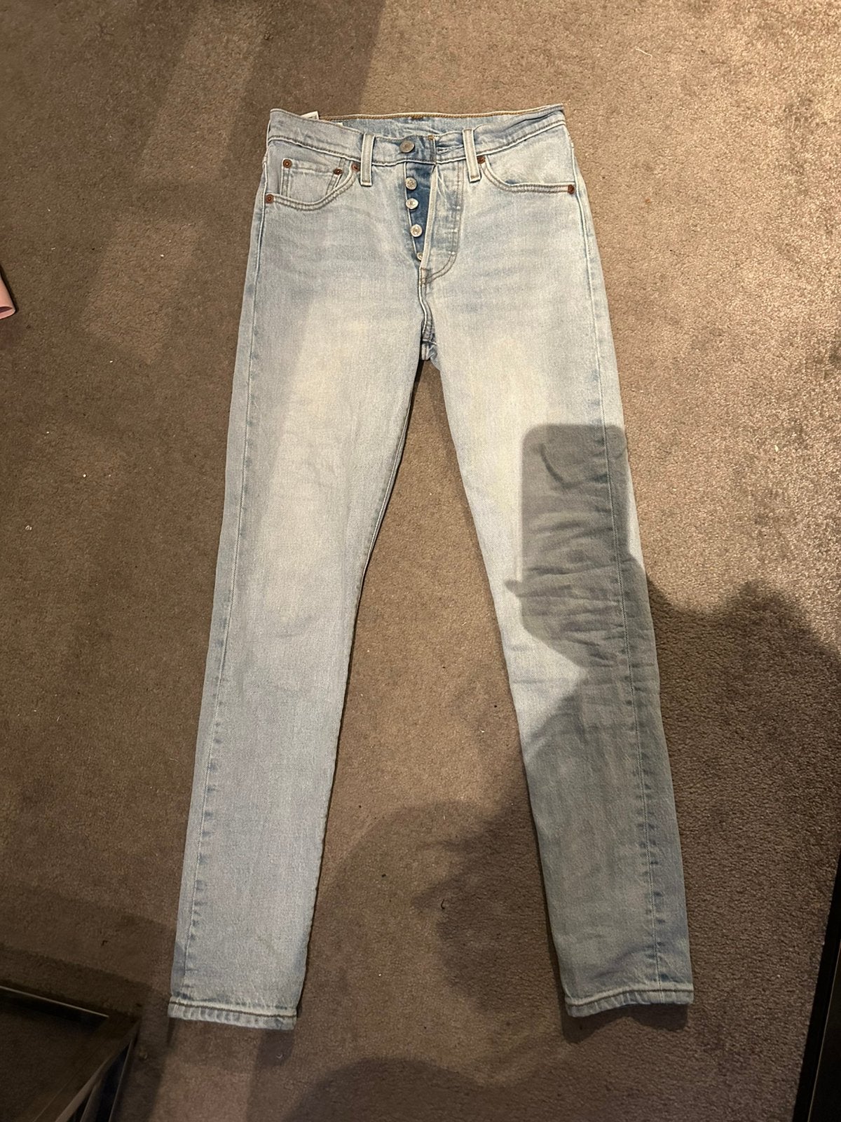 Levi’s skinny 501 24x30, Ophalen of Verzenden, Zo goed als nieuw, Blauw, W27 (confectie 34) of kleiner