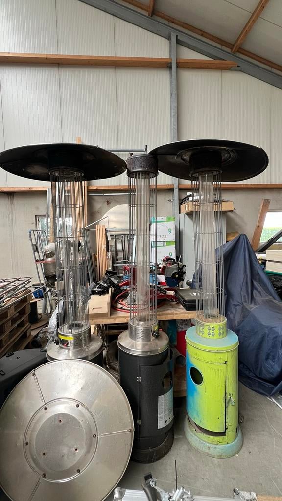 3 Terrasverwarmer op Gas - Ideaal voor Horeca of Tuin, Ophalen, Gebruikt, Gas, Vloer