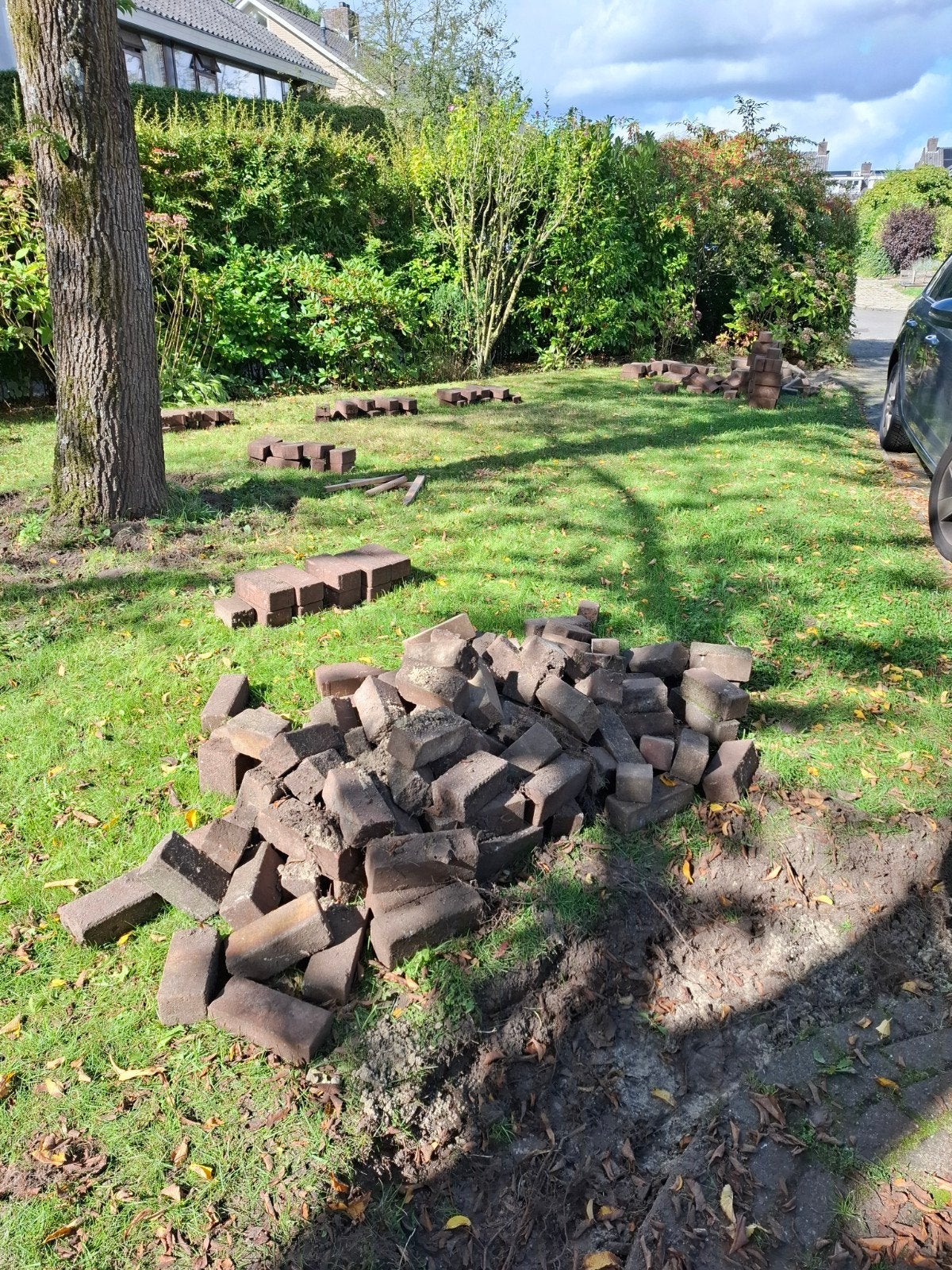 Restpartij stenen klinkers, Gratis, Tuin en Terras, Ophalen, Gebruikt, Beton, Klinkers