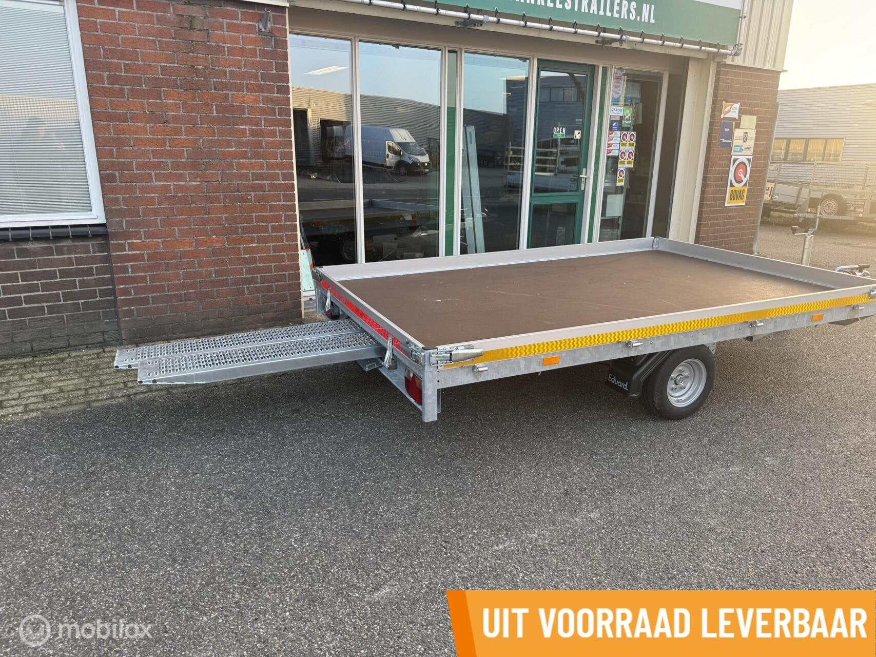 Eduard transporter 311x200 1500kg verlaagd lier oprijpakket, Auto diversen, Aanhangers en Bagagewagens, Nieuw