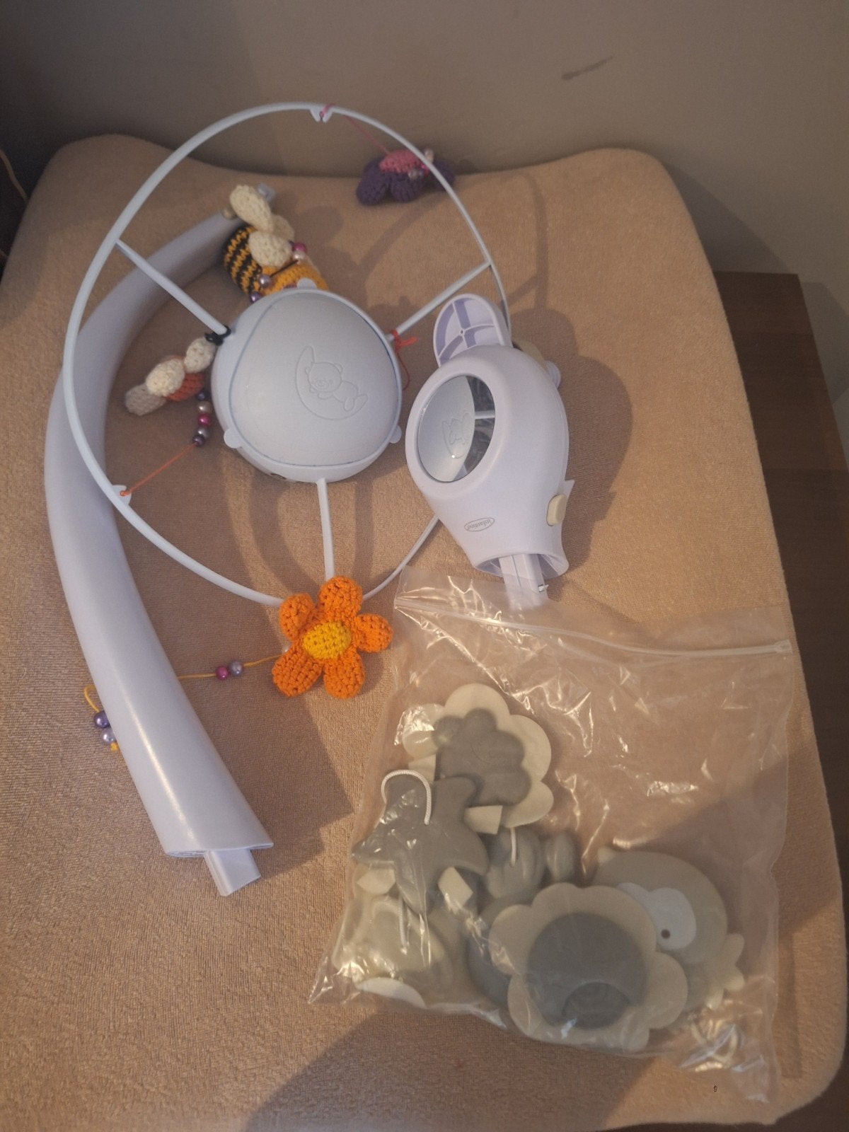 Muziekmobiel met handgemaakte hangertjes, Ophalen of Verzenden, Zo goed als nieuw, Mobiel