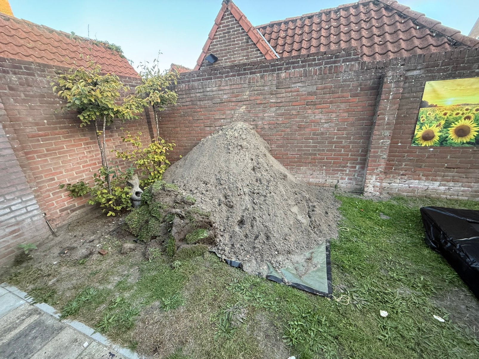 GRATIS ca. 1,5 / 2 kuub schone zwarte grond, Ophalen, Zo goed als nieuw, Overige typen