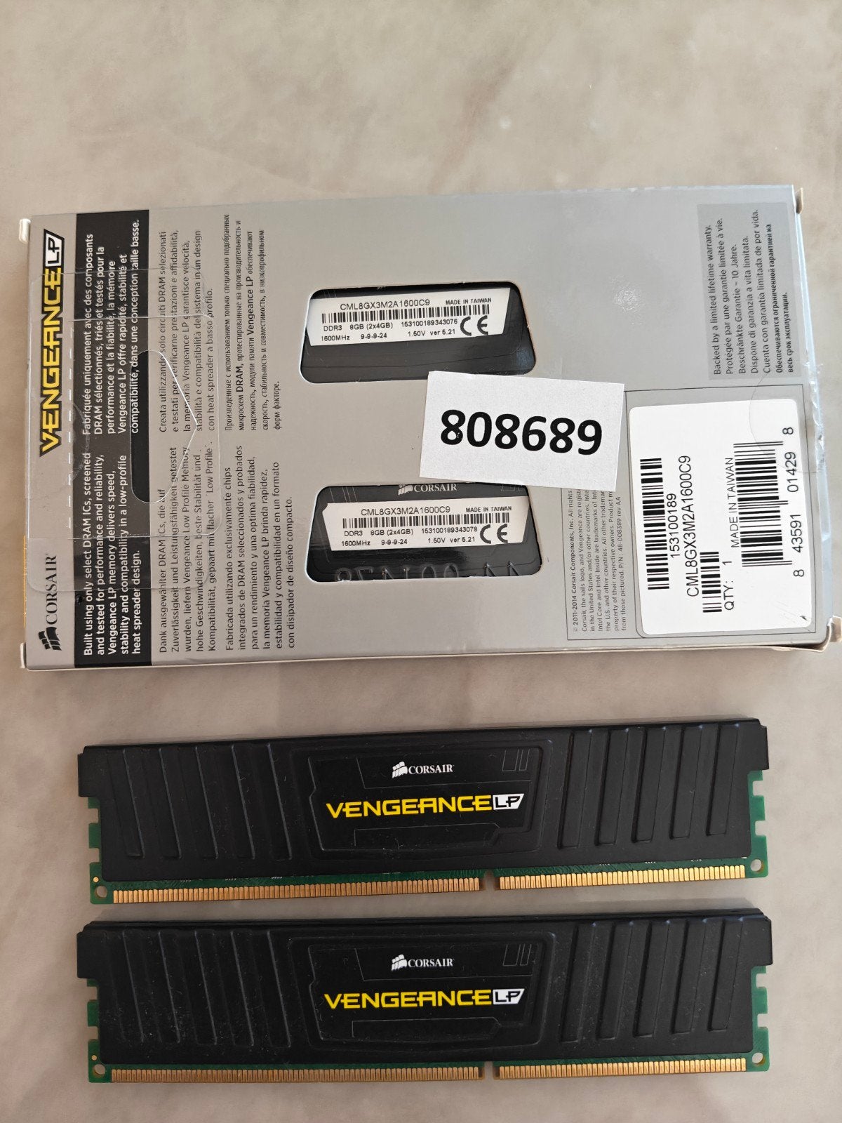 DDR3 Corsair Vengeance LP 32g & HyperX Fury DDR4 RAM 16g, Computers en Software, Ophalen, DDR4, 2400 MHz, Zo goed als nieuw