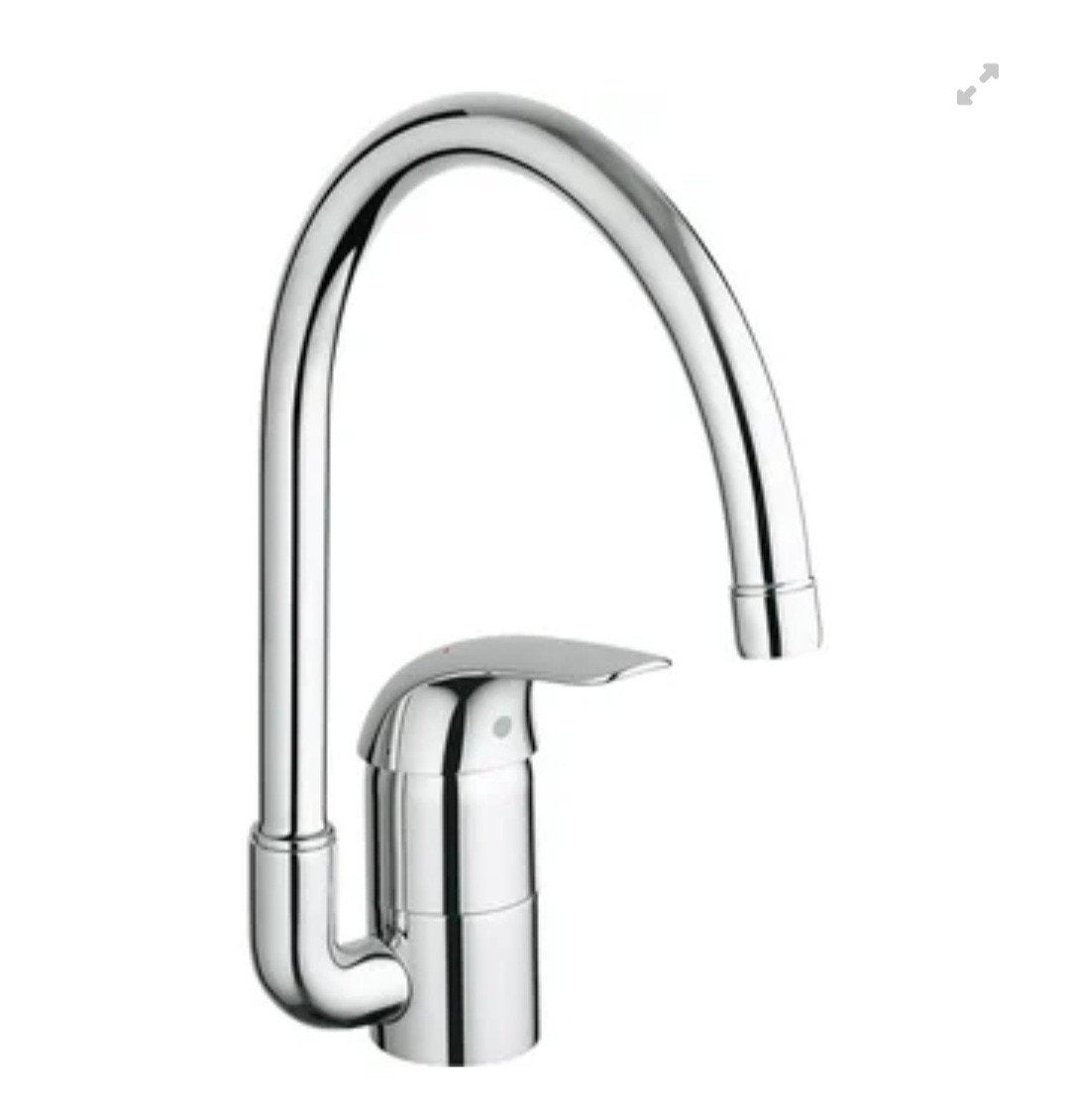 Nieuwe Grohe Euroeco Keukenkraan met Hoge C-uitloop, Grohe, Ophalen of Verzenden, Metaal, Nieuw