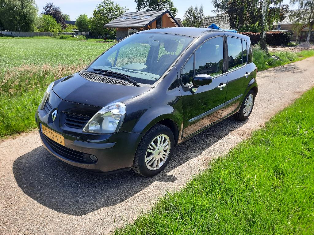 Renault Modus 1.6 16V E4 AUT 2006 Zwart, Auto's, Stof, 4 cilinders, Zwart, Origineel Nederlands