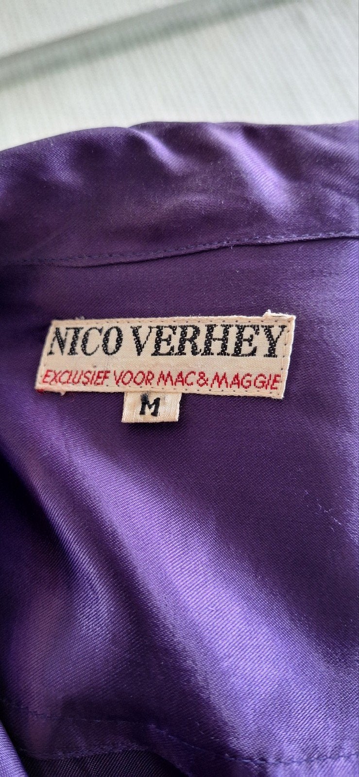 Nico Verhey Oversized Retro Blouse - Mac & Maggie, Kleding | Dames, Maat 38/40 (M), Paars, Ophalen of Verzenden, Zo goed als nieuw