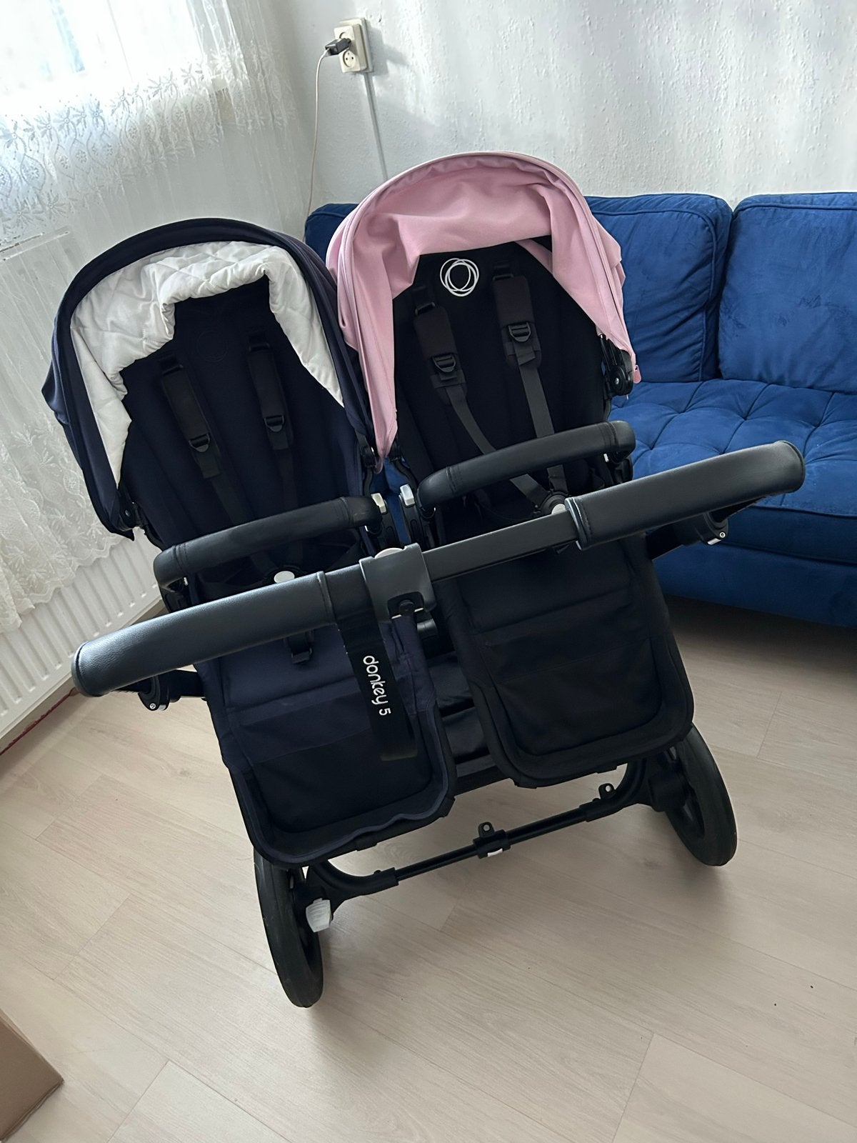 Bugaboo Donkey 5 Duo Kinderwagen - Zo goed als nieuw, Ophalen of Verzenden, Zo goed als nieuw, Combiwagen, Duowagen