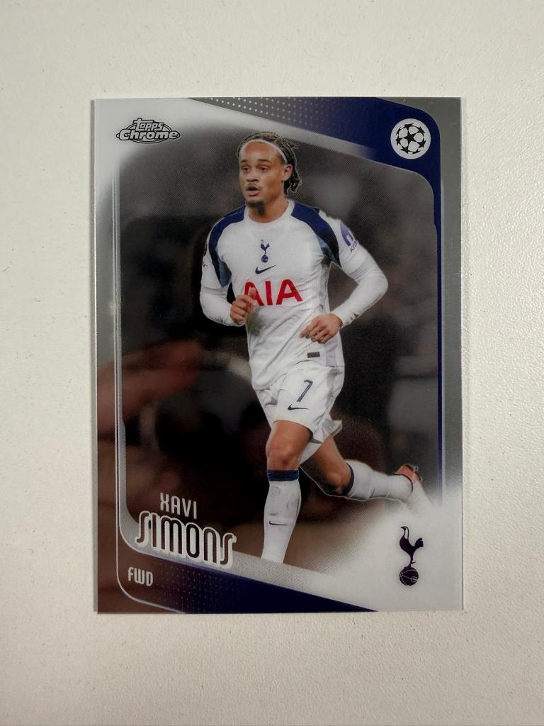 85 Xavi Simons Topps Chrome 2025-26, Ophalen of Verzenden, Nieuw, Buitenlandse clubs, Poster, Plaatje of Sticker