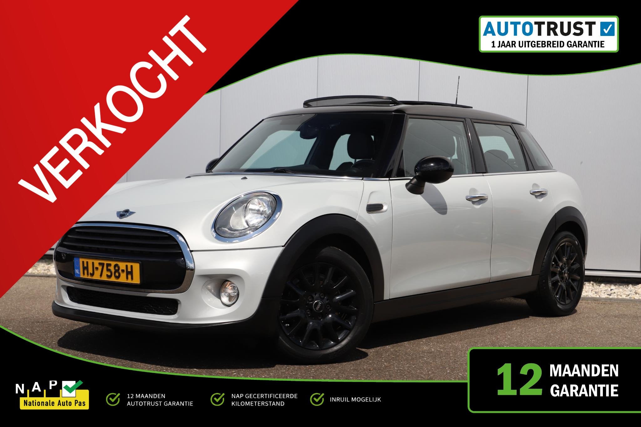 MINI 5-Deurs 1.5 Cooper Salt Business 136PK Panoramadak LMV, Auto's, Mini, 136 pk, Gebruikt, Met garantie (alle), Leder en Stof