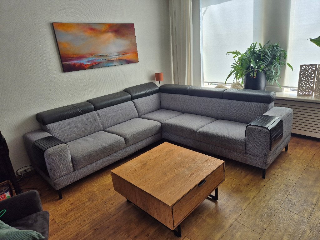 Comfortabele zitbank, Huis en Inrichting, Banken | Bankstellen, Gebruikt, Hoekbank, Vierpersoons of meer, 200 tot 250 cm, 75 tot 100 cm