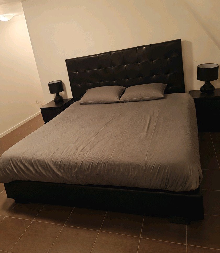 bed inclusief lattenbodems en matrassen. MOET NU WEG, Huis en Inrichting, Gebruikt, Tweepersoons, Ophalen of Verzenden, 180 cm